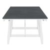 TREXM 6-Piece Classic Dining Table Set, Rectangular Extendable Dining Table with two 12"W Removable Leaves and 4 Upholstered Chairs & 1 Bench for Dini