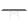 TREXM 6-Piece Classic Dining Table Set, Rectangular Extendable Dining Table with two 12"W Removable Leaves and 4 Upholstered Chairs & 1 Bench for Dini