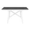 TREXM 6-Piece Classic Dining Table Set, Rectangular Extendable Dining Table with two 12"W Removable Leaves and 4 Upholstered Chairs & 1 Bench for Dini