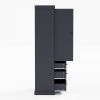 [Assembly Video Provided]TOPMAX 77inch Farmhouse Kitchen Pantry, Freestanding Tall Cupboard Storage Cabinet with 3 Adjustable Shelves, 8 Door Shelves,