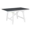 TREXM 6-Piece Classic Dining Table Set, Rectangular Extendable Dining Table with two 12"W Removable Leaves and 4 Upholstered Chairs & 1 Bench for Dini
