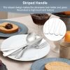 24-Piece Silverware Set, Stainless Steel Flatware Set Service for 6, Tableware Cutlery Set for Home Restaurant Party, Dinner Forks/Spoons/Knives, Squa