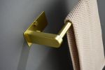 2 Pack Paper Towel Holder Wall Mount, Brushed gold Paper Towel Holder Under Cabinet, Self Adhesive Paper Towel Holders, Kitchen Towel Holder for Kitch