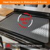 27.95x19.69in Electric Stove Cover Silicone Stove Mat Glass Stove Top Protector Heat Resistant Dishwasher Safe Waterproof