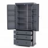 [Assembly Video Provided]TOPMAX 77inch Farmhouse Kitchen Pantry, Freestanding Tall Cupboard Storage Cabinet with 3 Adjustable Shelves, 8 Door Shelves,