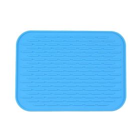 Multifunctional And Durable Silicone Round Non-slip Heat-resistant Mat; Coaster Mat; Placemat; Pot Mat; Table Mat (Color: Blue, Quantity: 1pc)