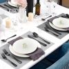 48-Piece Silverware Set Stainless Steel Flatware Cutlery Set Tableware Eating Utensils for 8 with Knife Fork Spoon Dishwasher Safe for Home Kitchen Re